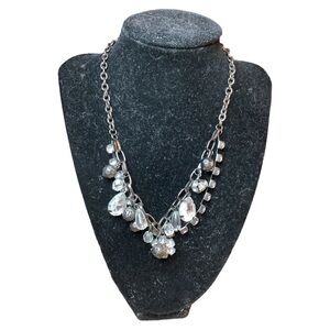 Just Jewelry Layered Rhinestone Statement Necklace